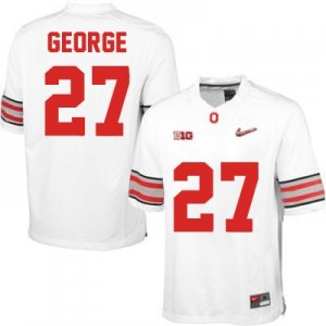Men's NCAA Ohio State Buckeyes Eddie George #27 College Stitched Playoffs Authentic Nike White Football Jersey AR20V62YI